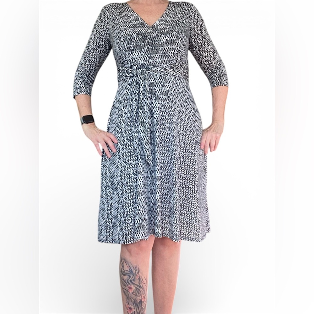 Jones New York Black and White Dress